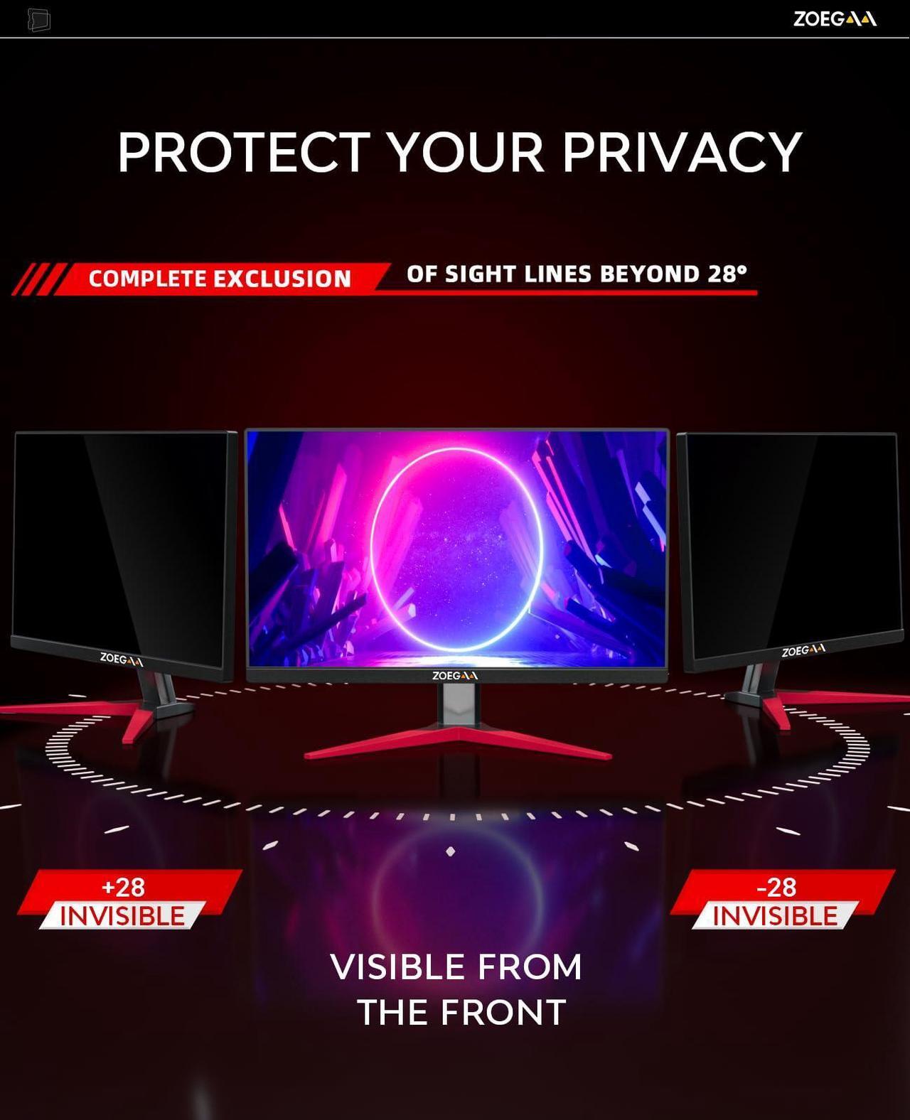 Alt view image 4 of 5 - ZOEGAA 19 inch Monitor Privacy Screen for 5:4 Widescreen Computer Monitor and Laptop -Possessing Many International Patents such as Privacy Filtration Membranes and International Trademarks