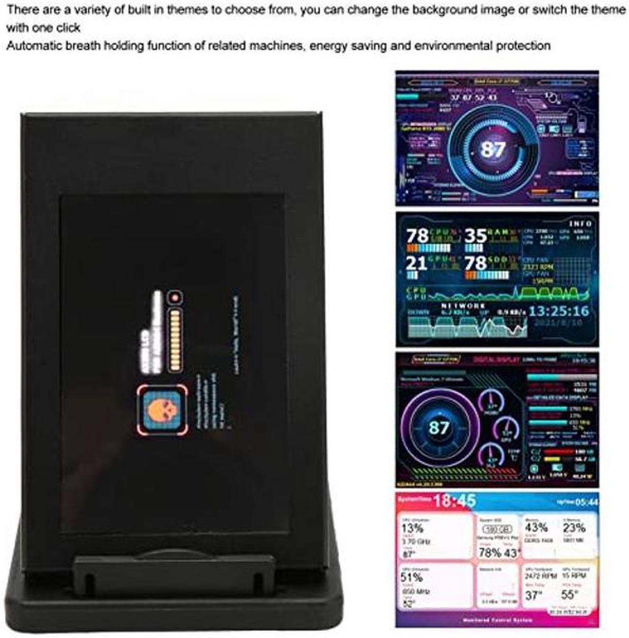Alt view image 4 of 5 - Zopsc 3.5in Computer Temp Monitor IPS USB Mini Screen PC CPU RAM Data Monitor PC Sensor Panel Dynamic Display Monitor