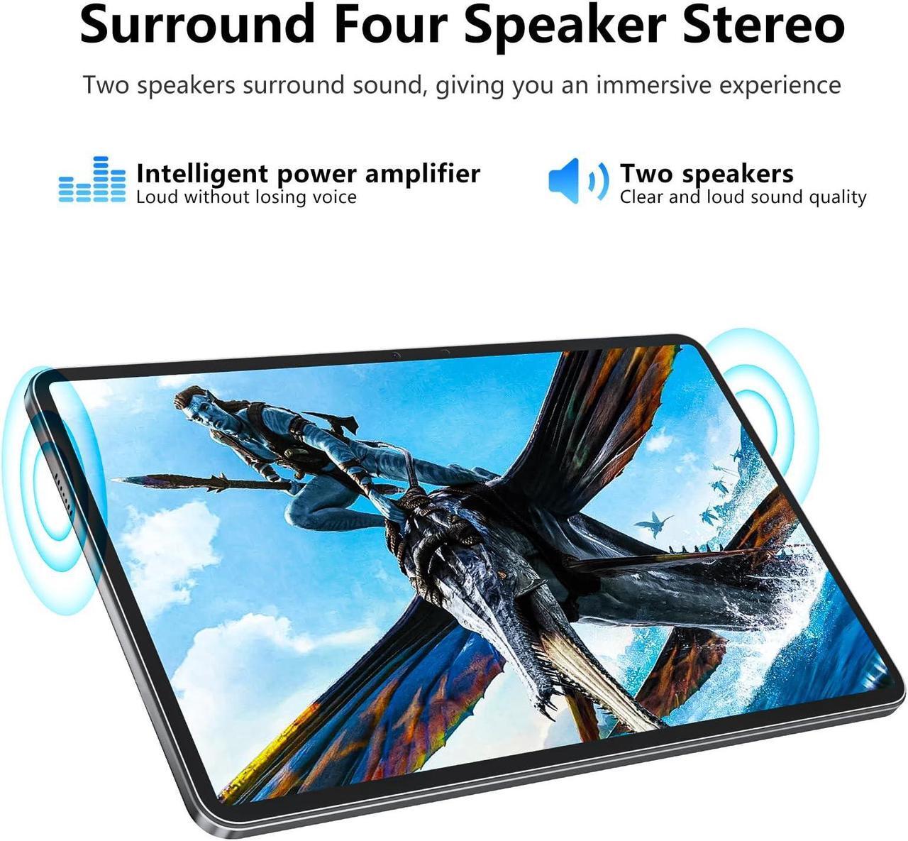 Alt view image 5 of 5 - Naclud 10.51 Inch Tablet, 6GB RAM 128GB ROM, Android 13 Tablet with Decorative Perforated Case, Octa-Core 2.0Ghz Processor, 1920*1200 FHD Screen, 5MP+13MP Camera, 6200mAh, GPS, WiFi, Bluetooth (Pink)