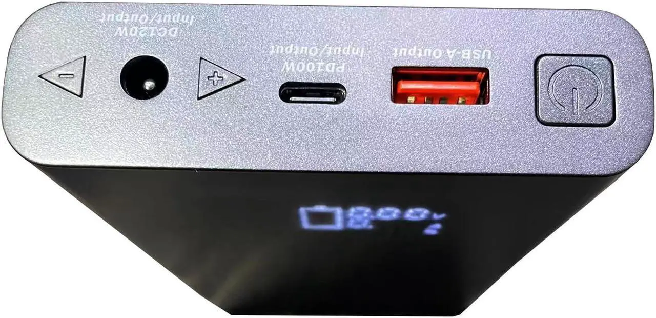Alt view image 4 of 5 - 20000mAh 120W DC 5V 6V 7.4V 9V 12V 15V 16V 16.5V 18V 19V 19.5V 20V 24V 3A 4A 5A Laptop Charger Power Bank 100W USB C PD3.0 Battery Pack for MacBook Dell HP Lenovo XPS IPad iPhone Samsung Steam Deck
