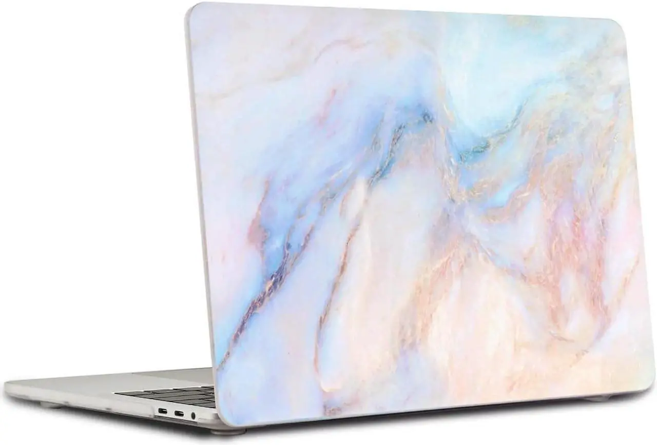 Alt view image 2 of 5 - SaharaCase - Apple MacBook Pro 13" Laptops Hybrid-Flex Arts Case with Silicone KeyPad Cover - Sleek Hard Shell, Snap-On, Anti-Slip Grip (Blue Marble)