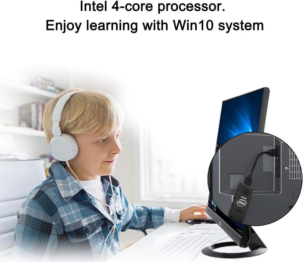 Alt view image 2 of 5 - PC Stick Mini Computer Stick 128GB ROM 4GB RAM with Intel Atom Z8350 & Windows 10 Pro Support Auto-On After Power Failure,Support 4K HD,Dual Band WiFi 2.4G/5G, BT 4.2