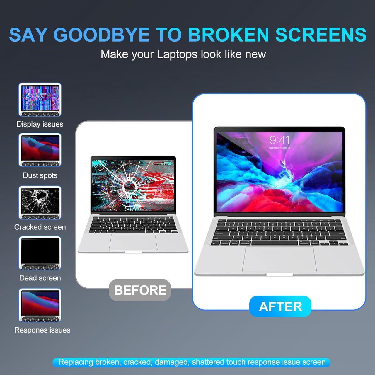 Alt view image 5 of 5 - Replacement Screen 13.3" for MacBook Pro 13-inch 2018-2019-2020Year Retina Model:A1989 A2159 A2289 A2251( Model:EMC 3358 3214 3301 3348 3456) Full LCD Screen Display Assembly(Silver)