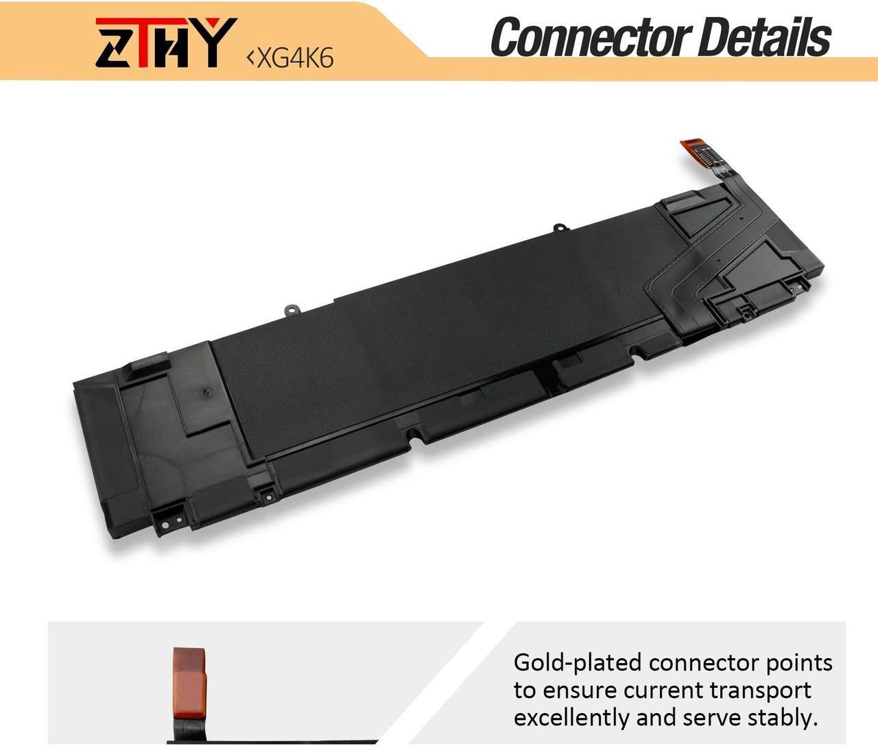 Alt view image 4 of 5 - ZTHY 97Wh XG4K6 Laptop Battery Replacement for Dell XPS 17 9700 9710 9720 9730 Precision 5750 5760 5770 Series P92F P92F001 P92F002 P92F003 01RR3 F8CPG OF8CPG 5XJ6R KVPMY 0YY3V KRDHV 11.4V 6-Cell