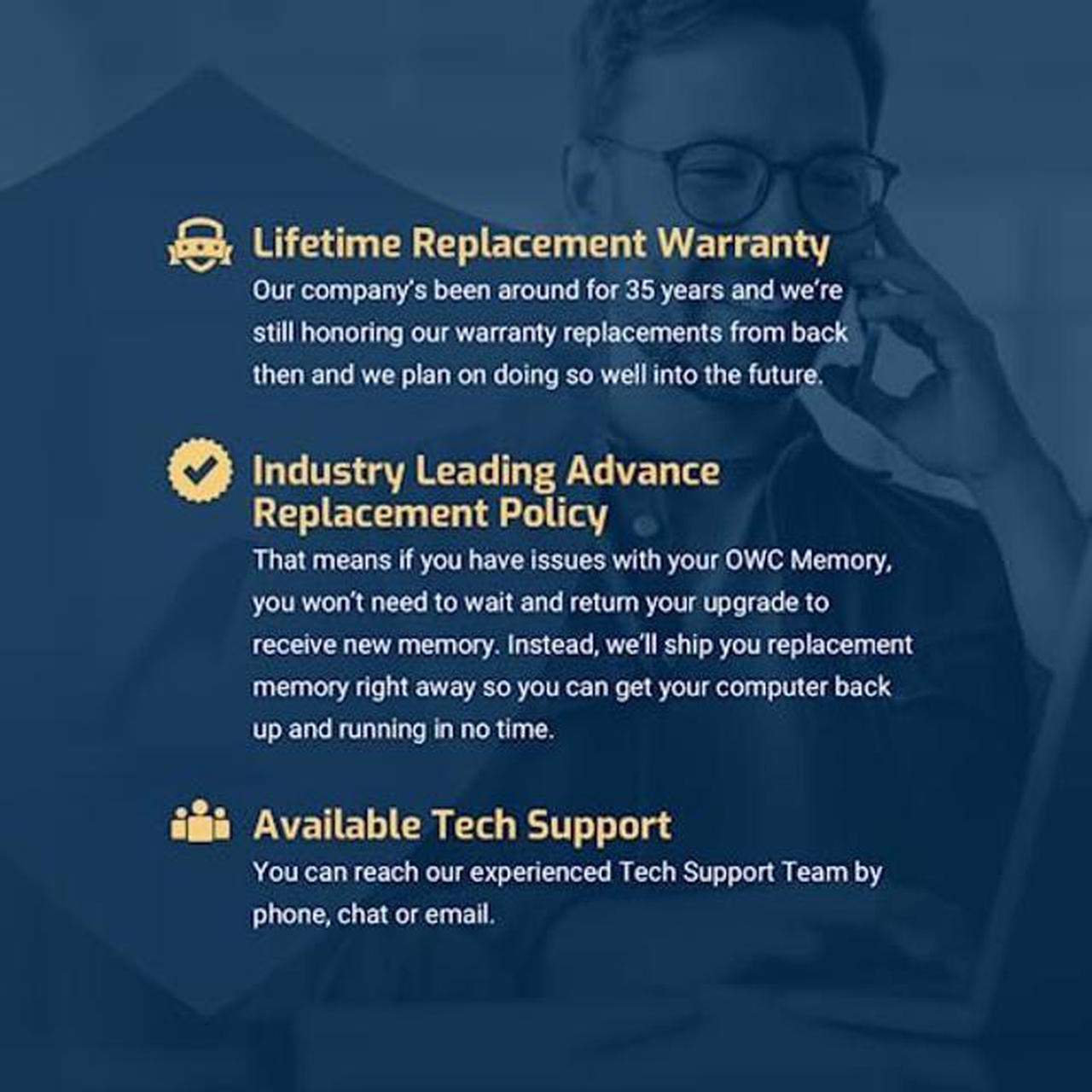 Alt view image 5 of 5 - OWC 64GB (2x32GB) DDR4 2933MHz PC4-23400 CL21 2RX8 ECC Unbuffered UDIMM 1.2V 288-pin Workstation Server Memory RAM