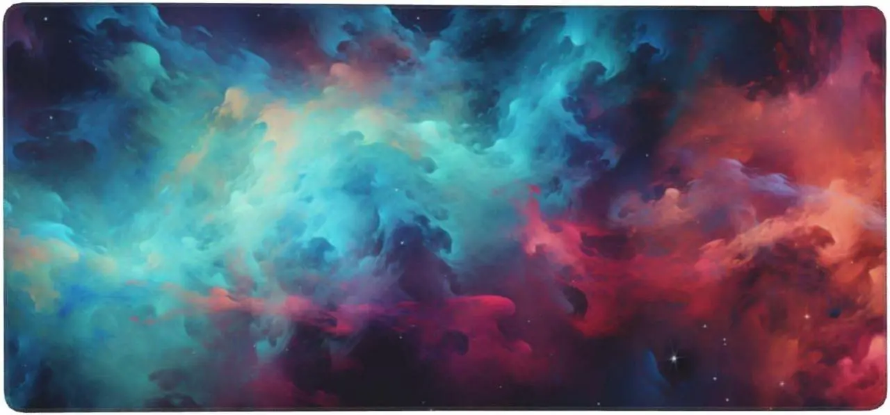 Alt view image 2 of 5 - AQQA 3XL Huge Mouse Pads Oversized (48"x24") - Extra Large Gaming XXXL Mouse Pad for Full Desk - Mousepad with Stitched Edges Non-Slip Rubber Base,Desk Mat for Laptop,Computer & PC,Starry Space
