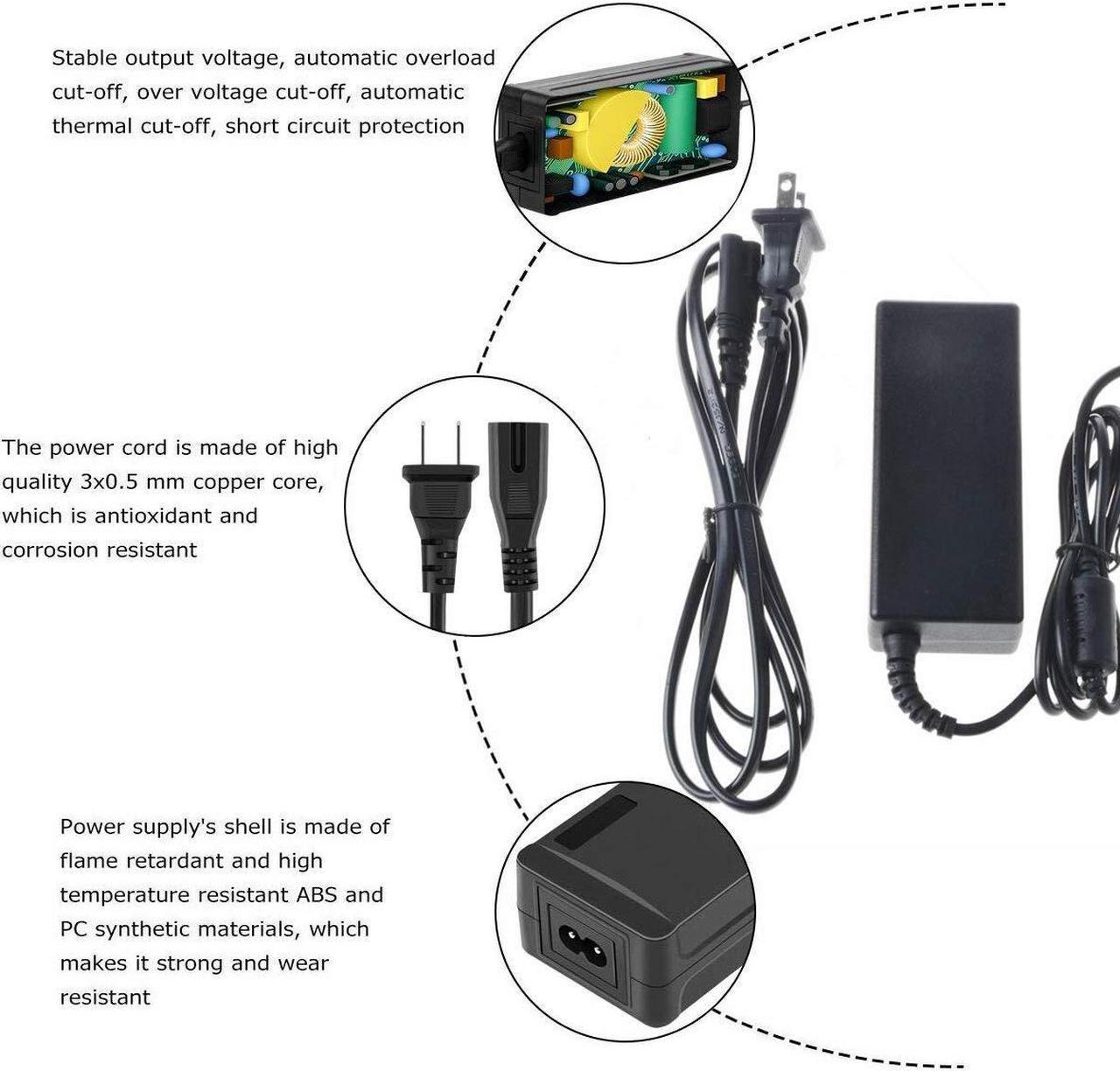 Alt view image 2 of 2 - SupplySource AC Adapter for Cisco Meraki Z3 Z3-HW 600-53010 Router MA-PWR-50WAC Power Supply