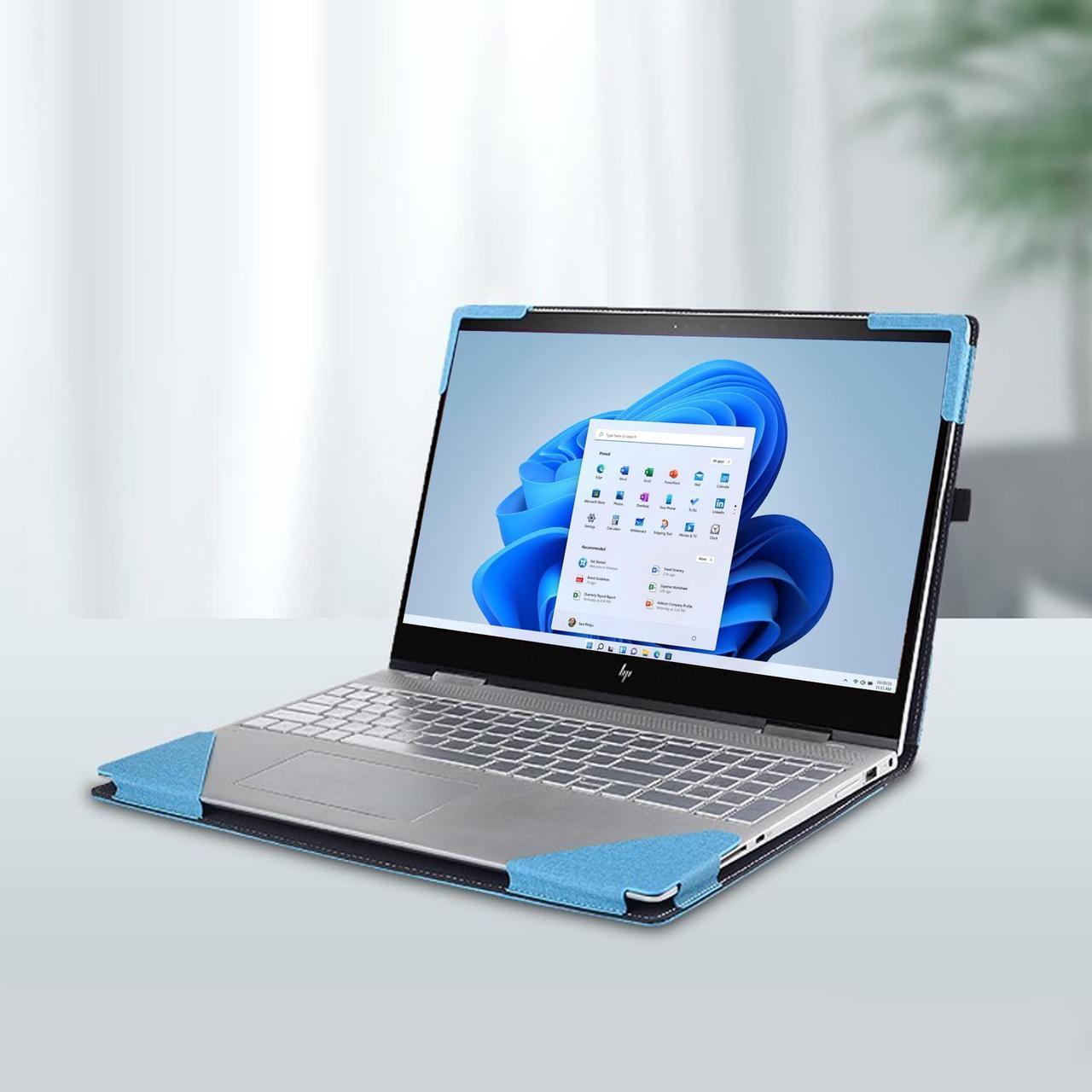 Alt view image 2 of 5 - Laptop Sleeve for HP Spectre X360 16-f 16t-f Envy 16-h/Laptops HP 15z-ef2000 Touch optional/15 The 200 Touch /15-dy5097nr/15-dy2096nr / 15-bp 15-ds 15-dr Computer Bag (15.6inch, Sky Blue)