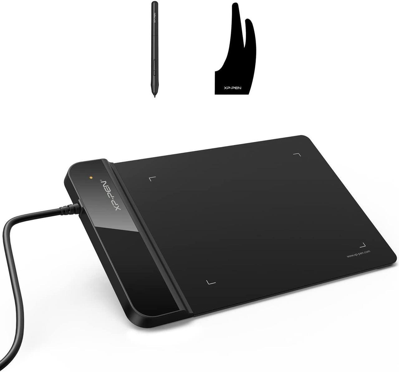 Main image of Drawing Tablet-XP-Pen G430S OSU Tablet Graphic Drawing Tablet with 8192 Levels Pressure 4 x 3 inch Ultrathin Tablet & 2-fingers Glove (Size L) & PN01 Battery-Free Passive Stylus