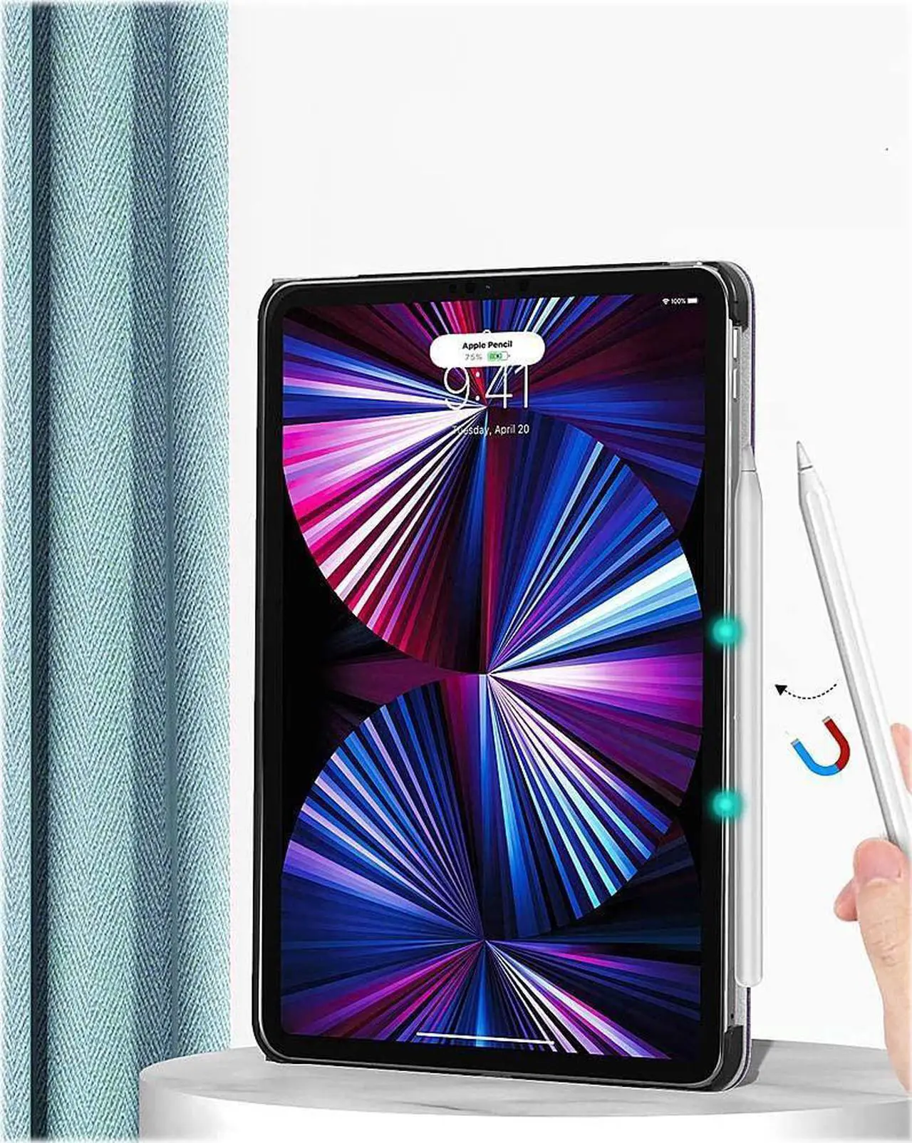 Alt view image 3 of 5 - SaharaCase Multi-Angle Case for Apple iPad Pro 11" (3rd Generation 2021 & 4th Generation 2022) [Shockproof Bumper] Rugged Protection Antislip Leather Kickstand (Purple)