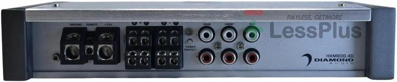 Alt view image 3 of 5 - Diamond Audio HXM800.4D 4-Channel 800W RMS Class D Full Range HXM Series Amplifier