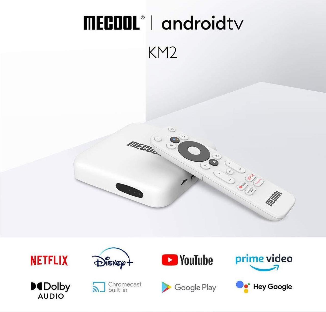 Alt view image 2 of 5 - MECOOL KM2 Android TV Netflix 4K with Google Assistant Build in 4K HDR Streaming Media Player Google Certified Free HDMI Cable