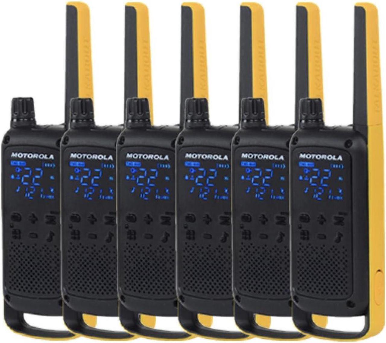 Main image of Motorola Talkabout T470 Two Way Radio 6-Pack Walkie Talkies Black/Yellow 22 Channels License Free