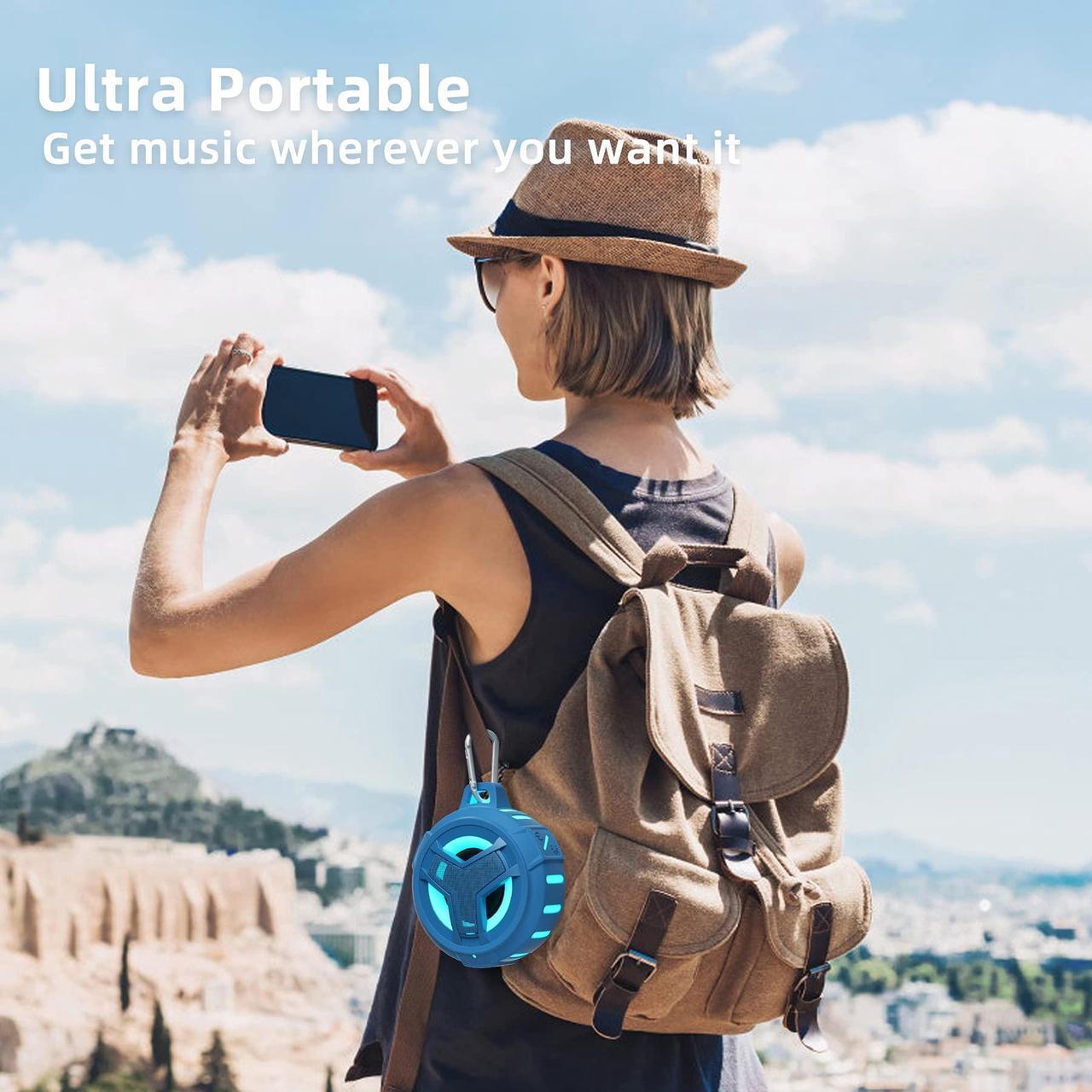 Alt view image 5 of 5 - EBODA Bluetooth Shower Speaker, IPX7 Waterproof Portable Wireless Small Speakers, Floating, 24H Playtime for Home, Beach, Pool, Kayak, Hiking, Boat Accessories, Gifts for Boys, Girls