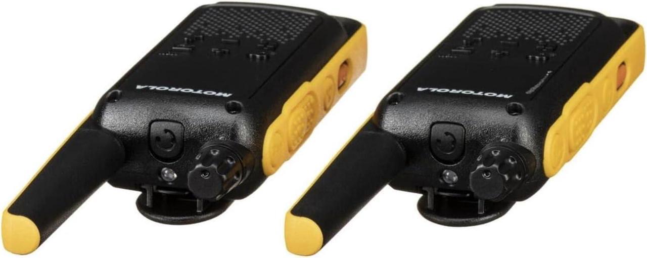 Alt view image 4 of 5 - Motorola Talkabout T470 Two Way Radio 6-Pack Walkie Talkies Black/Yellow 22 Channels License Free