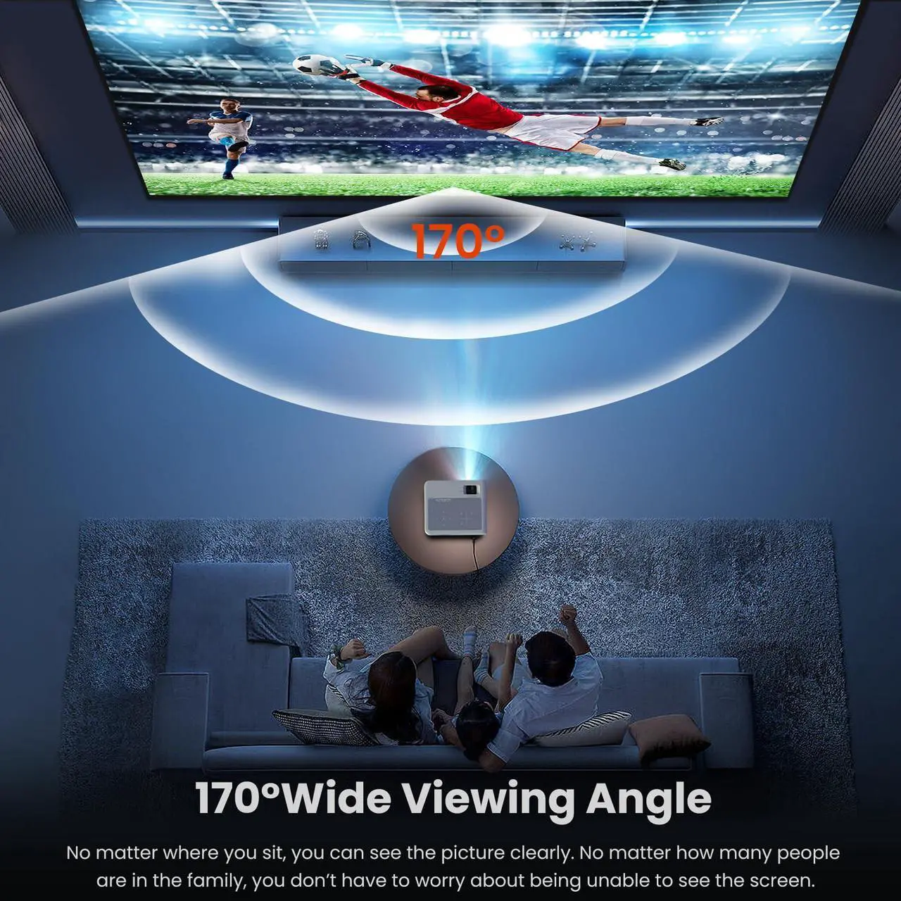 Alt view image 4 of 5 - BIGASUO ALR Projector Screen 100 inch, 1.6 Gain Ambient Light Rejecting Projection Screen, 16:9 Anti-Crease Indoor Projector Screen, 4K HD Fixed Frame 3D Movie Screen for Home Theater, Easy to Instal