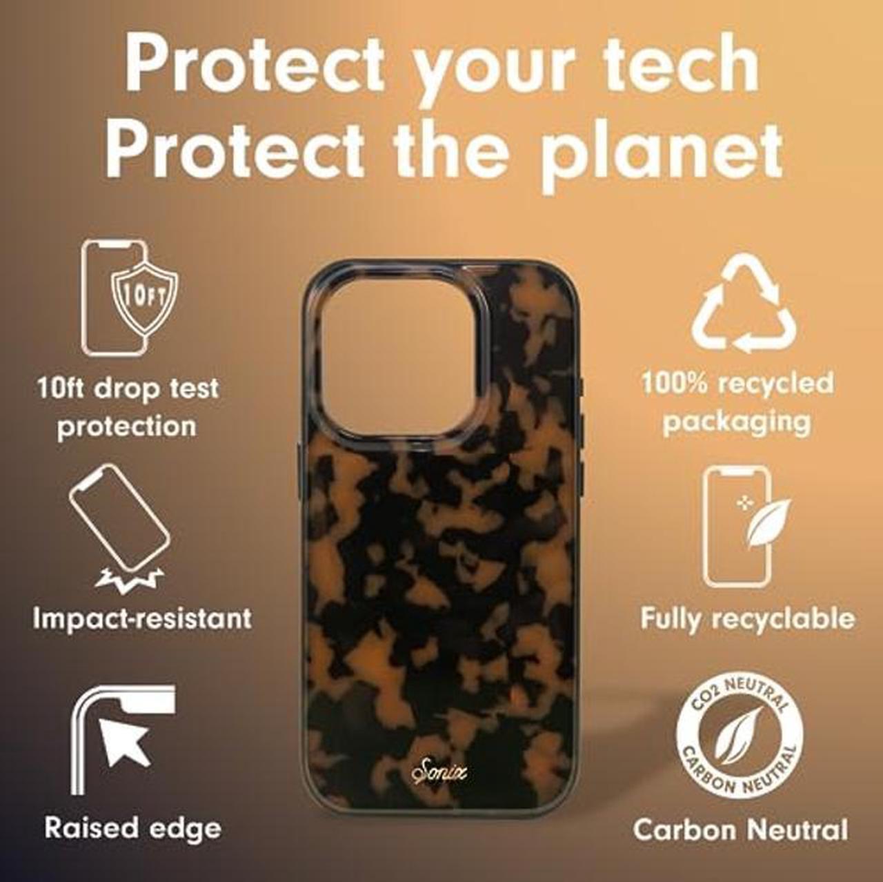 Alt view image 4 of 5 - Sonix Case for iPhone 15 Pro Max | Compatible with MagSafe | 10ft Drop Tested | Tortoise Shell | Brown Tort