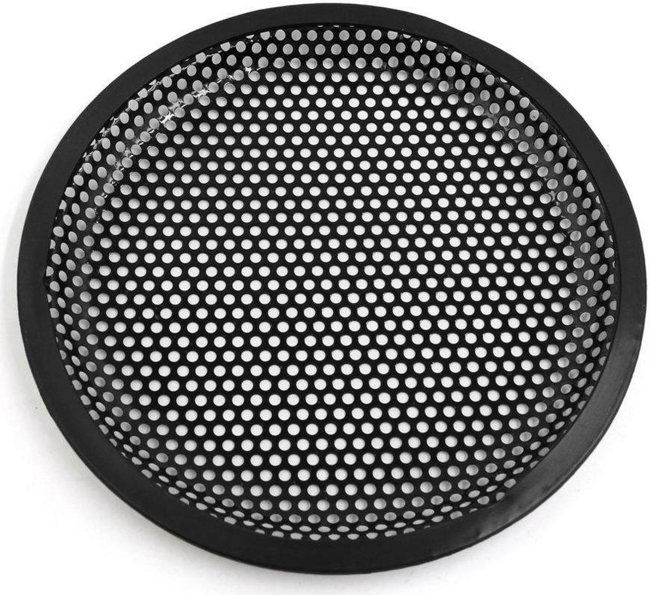Alt view image 2 of 3 - uxcell 4pcs 8'' Black Metal Car Speaker Subwoofer Mesh Cover Protective Grill Replacement