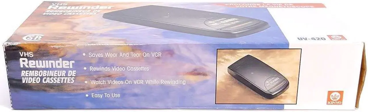Alt view image 3 of 3 - Kinyo Vhs Rewinder Model#uv-420 Vhs Tape Rewinder (Vhs Winder, Black Color Version)