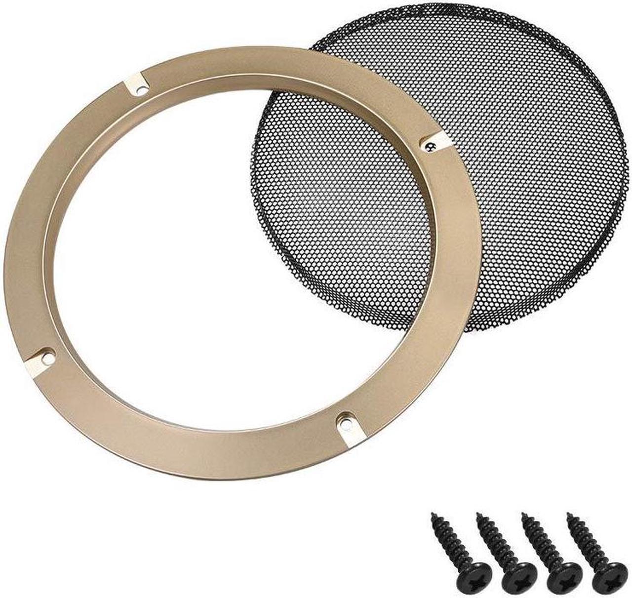 Alt view image 4 of 4 - uxcell 4pcs 6.5" Mounting Hole Diagonal Distance Speaker Grill Mesh Subwoofer Guard Protector Cover