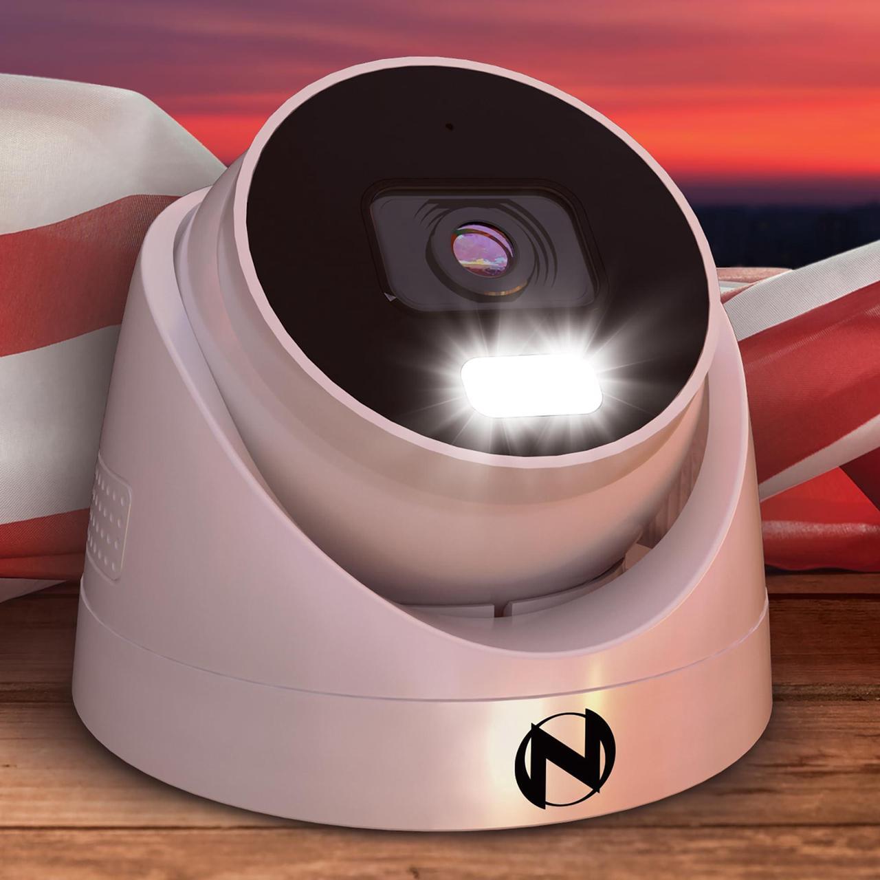 Alt view image 3 of 5 - Night Owl Add On Wired IP 4K HD Indoor/Outdoor Deterrence Dome Camera with 2-Way Audio (1-Pack) - Camera Cable Not Included (Requires Compatible NVR - Sold Separately)