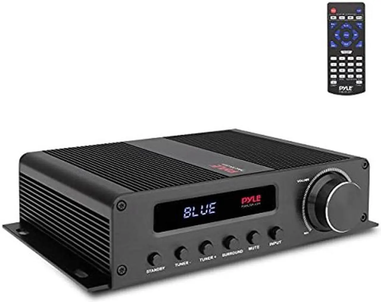 Main image of Pyle Wireless Bluetooth Home Audio Amplifier - 100W 5 Channel Home Theater Power Stereo Receiver, Surround Sound w/ HDMI, AUX, FM Antenna, Subwoofer Speaker Input, 12V Adapter - PFA540BT, Black
