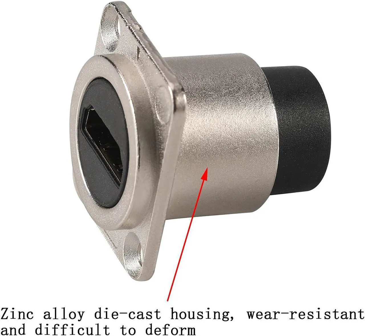 Alt view image 2 of 5 - ANMBEST 10PCS HDMI IP67 Waterproof Connector, Zinc Alloy Housing Panel Mount Female to Female HDMI Bulkhead Coupler with Weatherproof Dust Cap