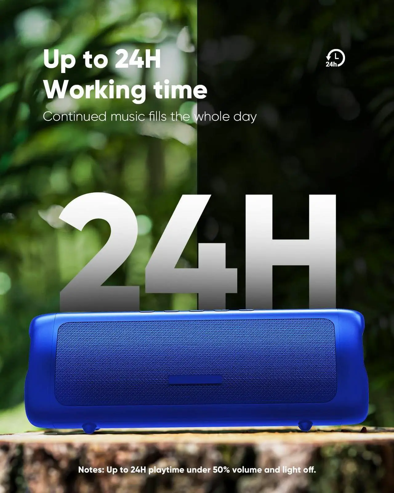 Alt view image 3 of 5 - Bluetooth Portable Wireless Speakers with HD Sound, IPX5 Waterproof, Up to 24H Playtime, TWS Pairing, BT5.3, for Home/Party/Outdoor/Beach, Electronic Gadgets, Birthday Gift (Blue)