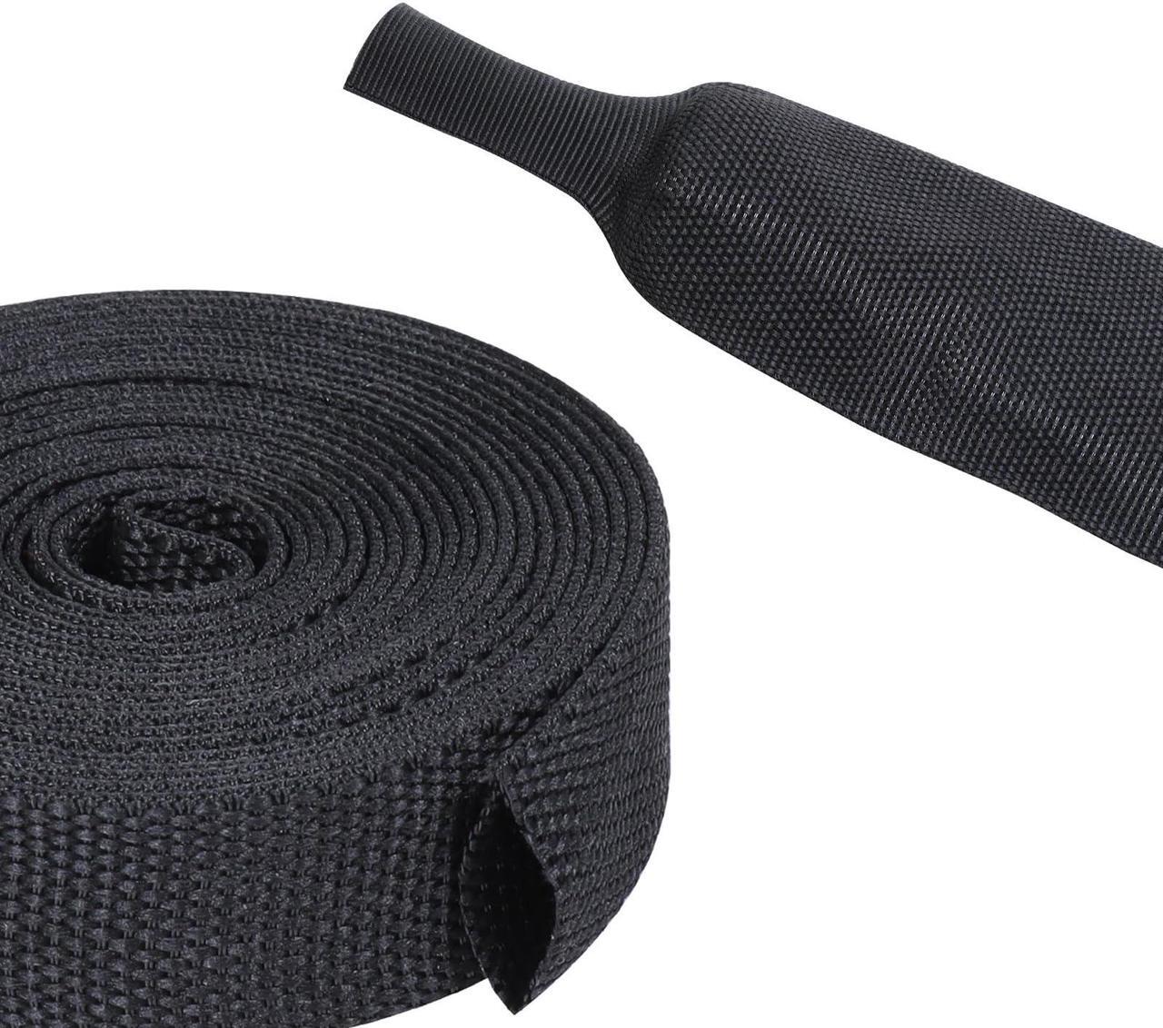Main image of BuyUneed Heat Shrink Braided Sleeving Fabric Tubing 2 in 1 Wiring Harness Tubing Abrasion Resistant Cable Sleeve for Protection Wire/Sheath/Irregular Shape Hose (1"-24ft)