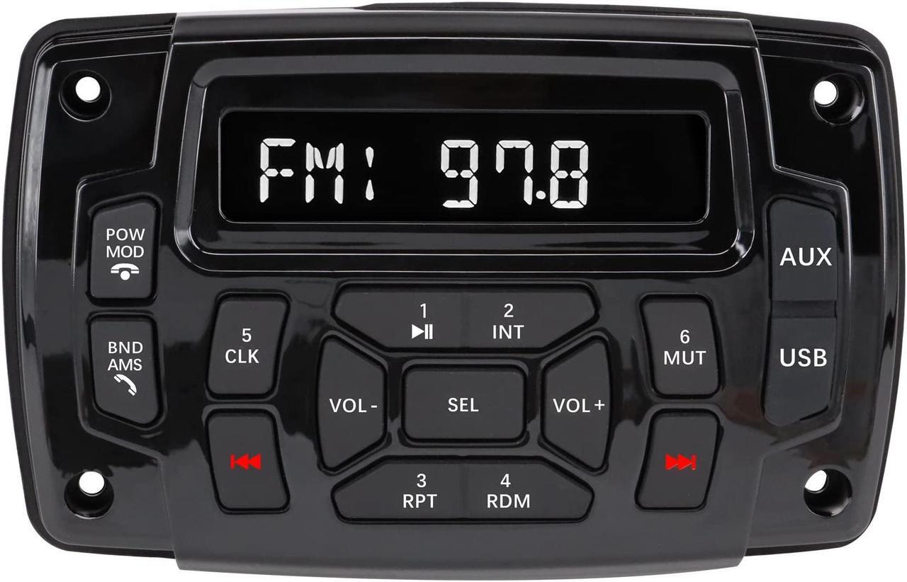 Main image of Citreal Marine Stereo Audio Radio Bluetooth Car Stereo Receivers Waterproof Player MP3 Boat Media with AM/FM Music Radio USB Input Vehicles Headunit Sound System
