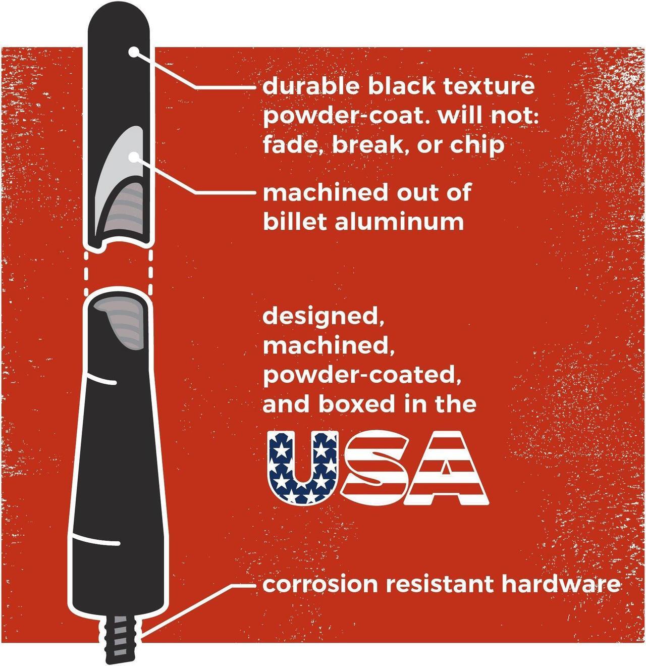 Alt view image 2 of 5 - CravenSpeed Stubby Antenna Compatible with Toyota RAV4 2000-2008 | 4 inches | Short Antenna Replacement | Made in The USA