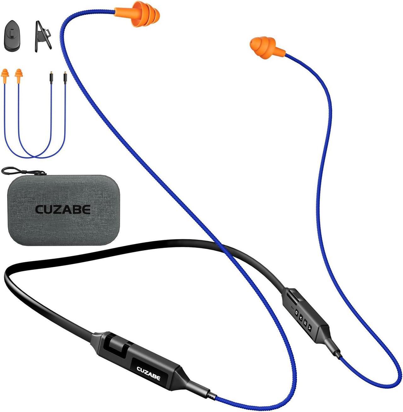 Main image of CUZABE Bluetooth Earplug Headphones for Work, Neckband Wireless Ear Plugs Earbuds, 29 dB Noise Reduction Ear Protection with Replacement Ear Tips, 25 Hour Battery, OSHA Compliant for Industrial Safety