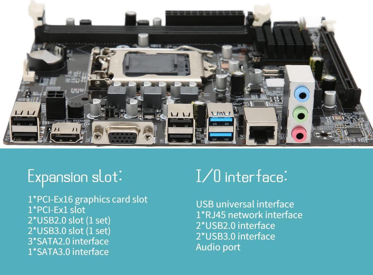 Alt view image 2 of 5 - Computer Motherboard,LGA 1155 USB3.0 SATA Mainboard Desktop Computer Motherboard for Intel B75
