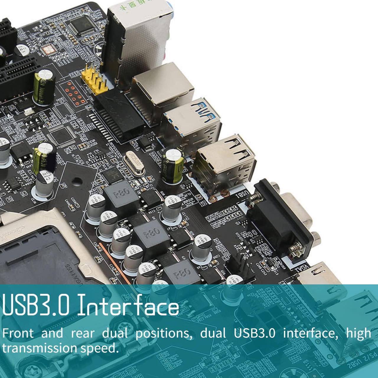 Alt view image 5 of 5 - Computer Motherboard,LGA 1155 USB3.0 SATA Mainboard Desktop Computer Motherboard for Intel B75