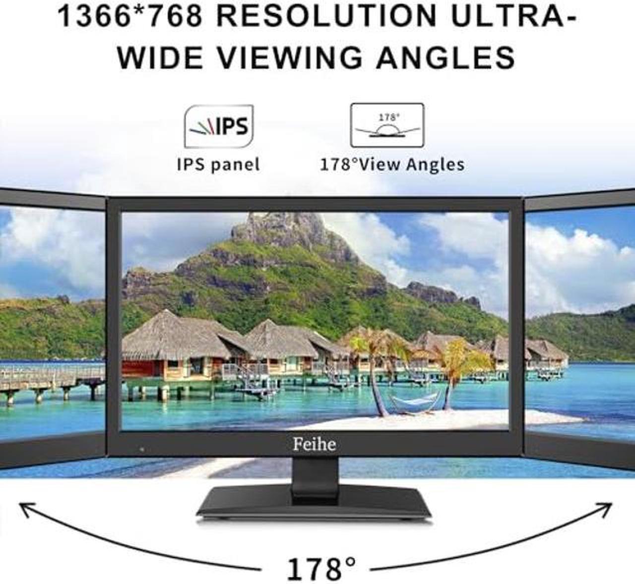 Alt view image 4 of 5 - Feihe 15.6 Inch Flat Screen TV with DVD Player Built-in, Small TV-DVD Combo w/ATSC Tuner/HDMI/USB/AV/VGA Input, Watch Television Anywhere for Kitchen Bedroom RV Camper Truck Caravan Boat