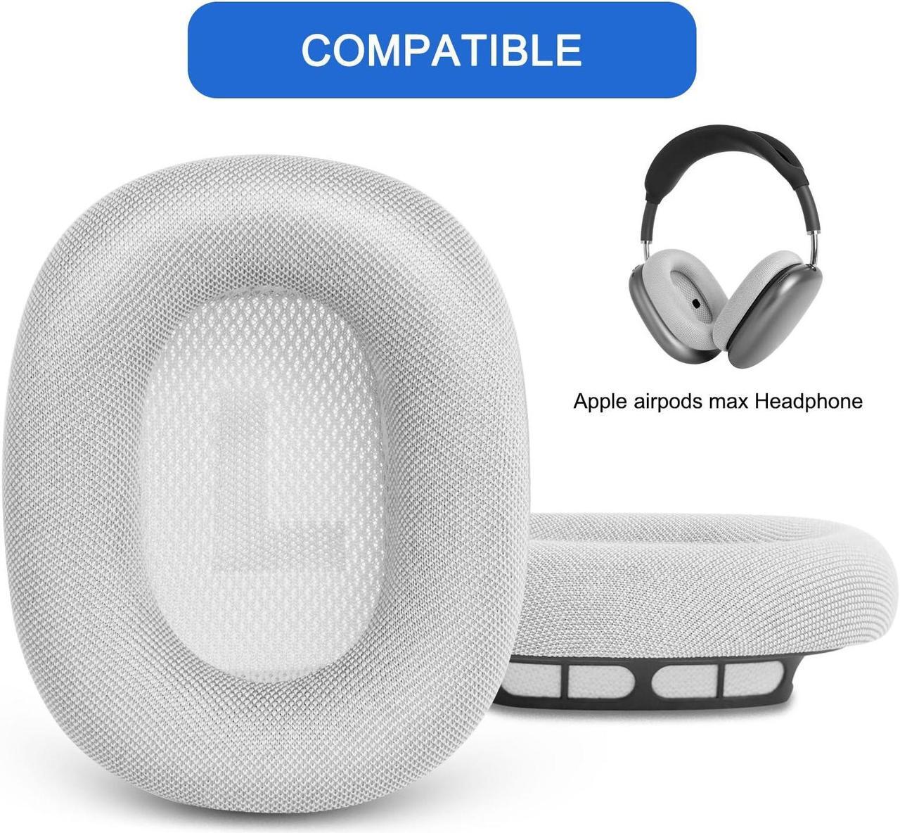 Alt view image 2 of 5 - Ear Cushions for AirPods Max - Ear Cups Replacement Cover - Upgraded Memory Foam for Apple Air Pods Max Headphones - Like Original (Silvery)