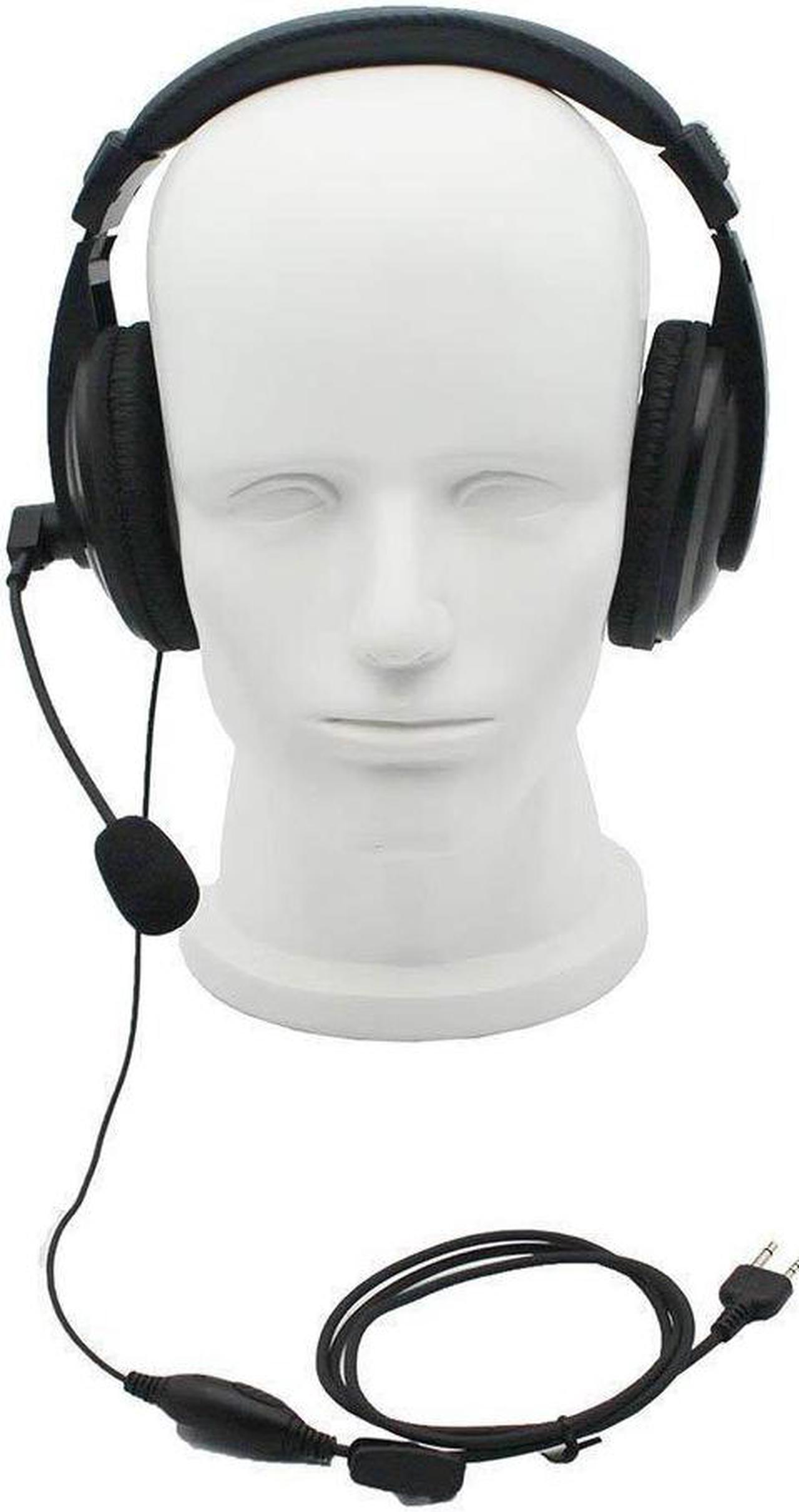 Main image of GoodQbuy Two Way Radio Overhead Headsets Headphones with Boom Mic is compatible with Midland GMRS FRS GXT LXT GXT1000VP4 GXT1050VP4 LXT500VP3 LXT600VP3 LXT118 LXT380 2-pin