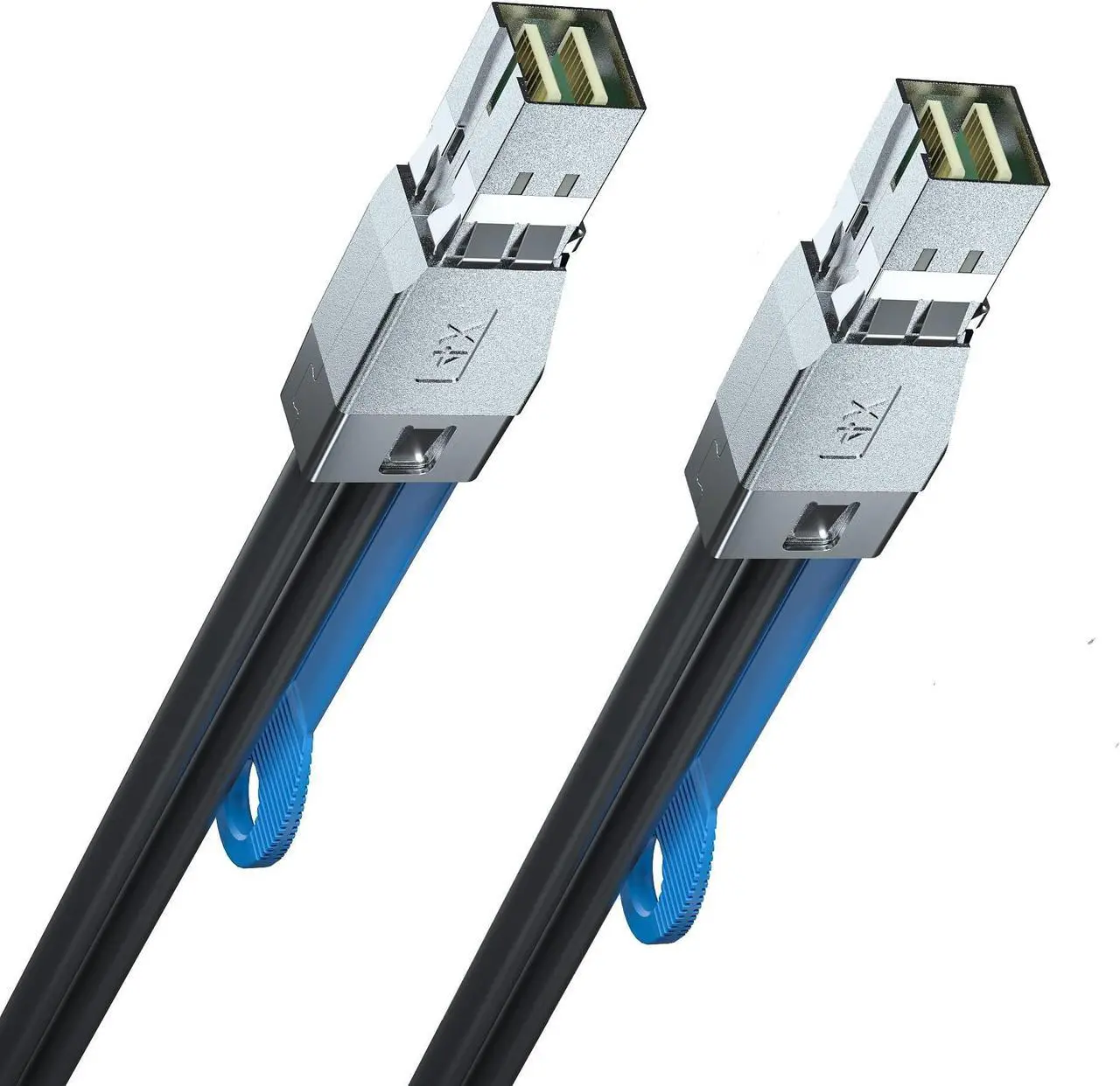 Alt view image 2 of 4 - H!Fiber.com 12G External Mini SAS HD SFF-8644 to Mini SAS SFF-8644 Cable, High Density HD Cable, 3-Meter(9.8ft), for Hard Disk Server, SAN, Raid Card