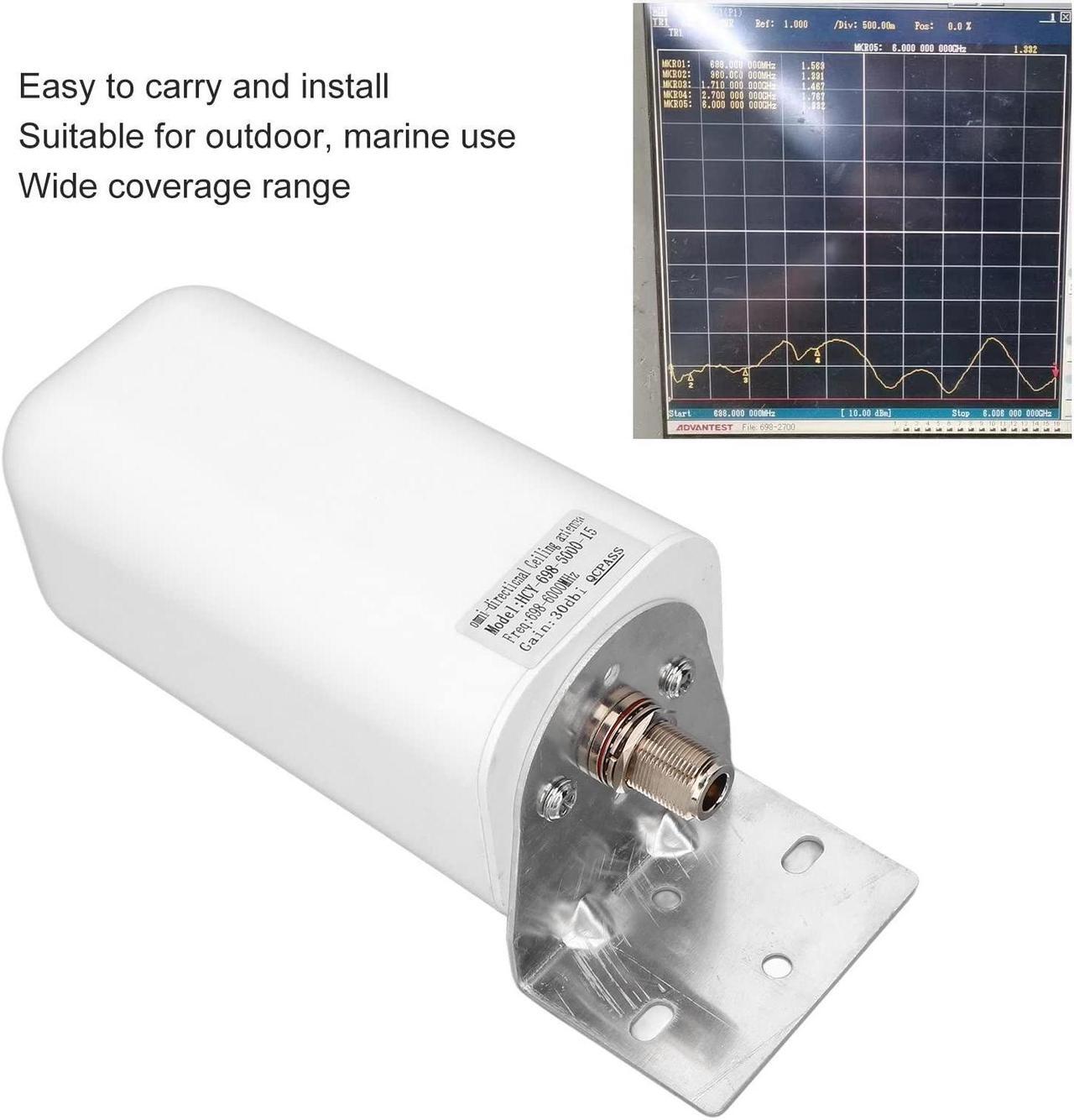 Alt view image 3 of 5 - Outdoor TV Antenna, 360deg Omnidirectional Antenna 18DBi High Gain 3G 4G HDTV Antenna N Female Connector for Outdoor RV Attic Use