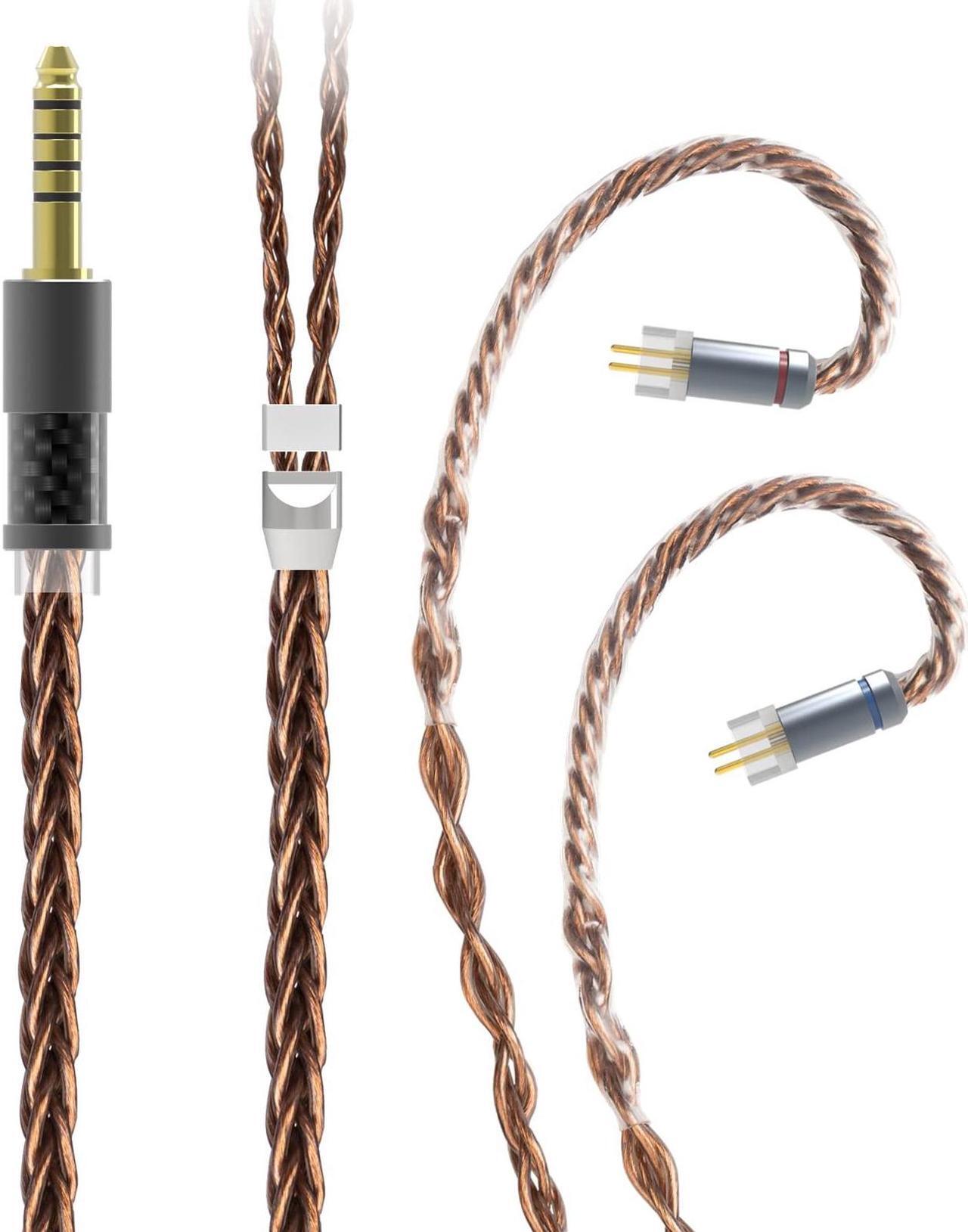 Main image of Earbuds Cable-TFZ 8 Core KBEAR [Crystal-B] Ear Monitor Upgraded Cable, 7N OCC Single Crystal Copper Cable with 4.4mm Plug, Suit for LIVE-X T2-GALAXY IEM KING-RS and TFZ Series (TFZ, 4.4Brown)