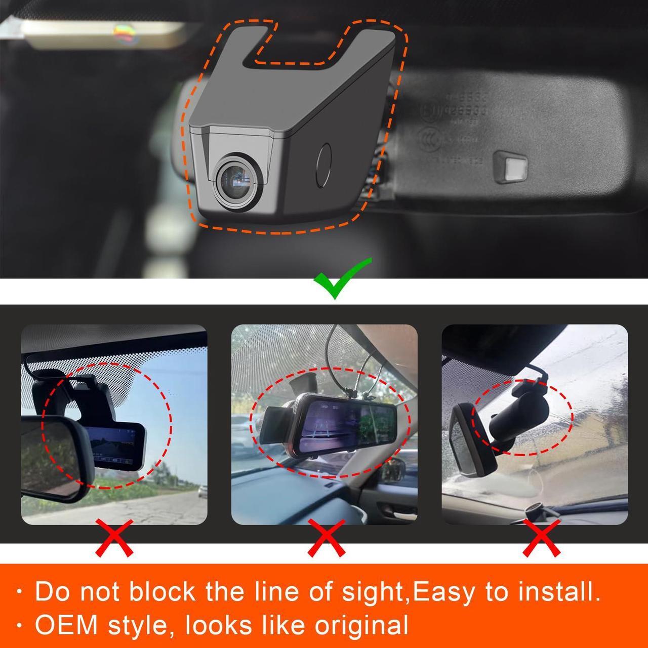 Alt view image 5 of 5 - Mangoal Front 4K & Rear 1080P Dash Cam fit for Ford F150 2013-2017 F250/F350 Super Duty 2015-2019 XLT Lariat King Ranch Tremor Raptor Limited Platinum(Model B), Free App & Wifi, 128GB Card