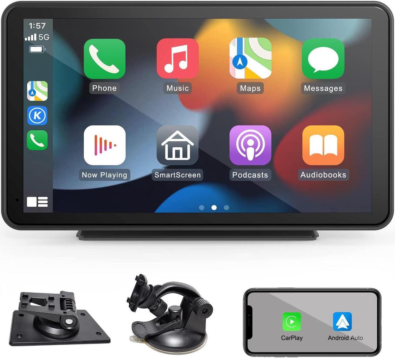 Main image of ONCHEER 7-Inch Carplay Android Auto Touchscreen with Mirror Link, HD Waterproof Backup Camera, Bluetooth, WiFi, Auxiliary, USB Charger - Compatible with iPhone and Android Phones