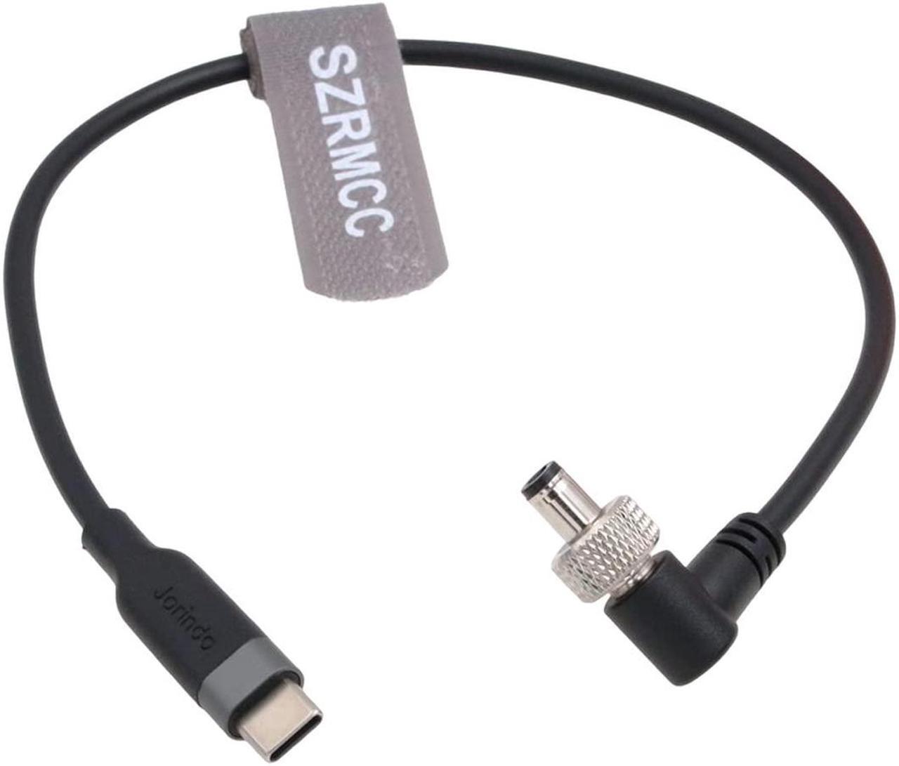 Main image of SZRMCC 12V USB C Type-C to Locking DC 5.5x2.5mm Right Angle PD Trigger Power Cable for KiPRO LCD Atomos Ninja V Monitor