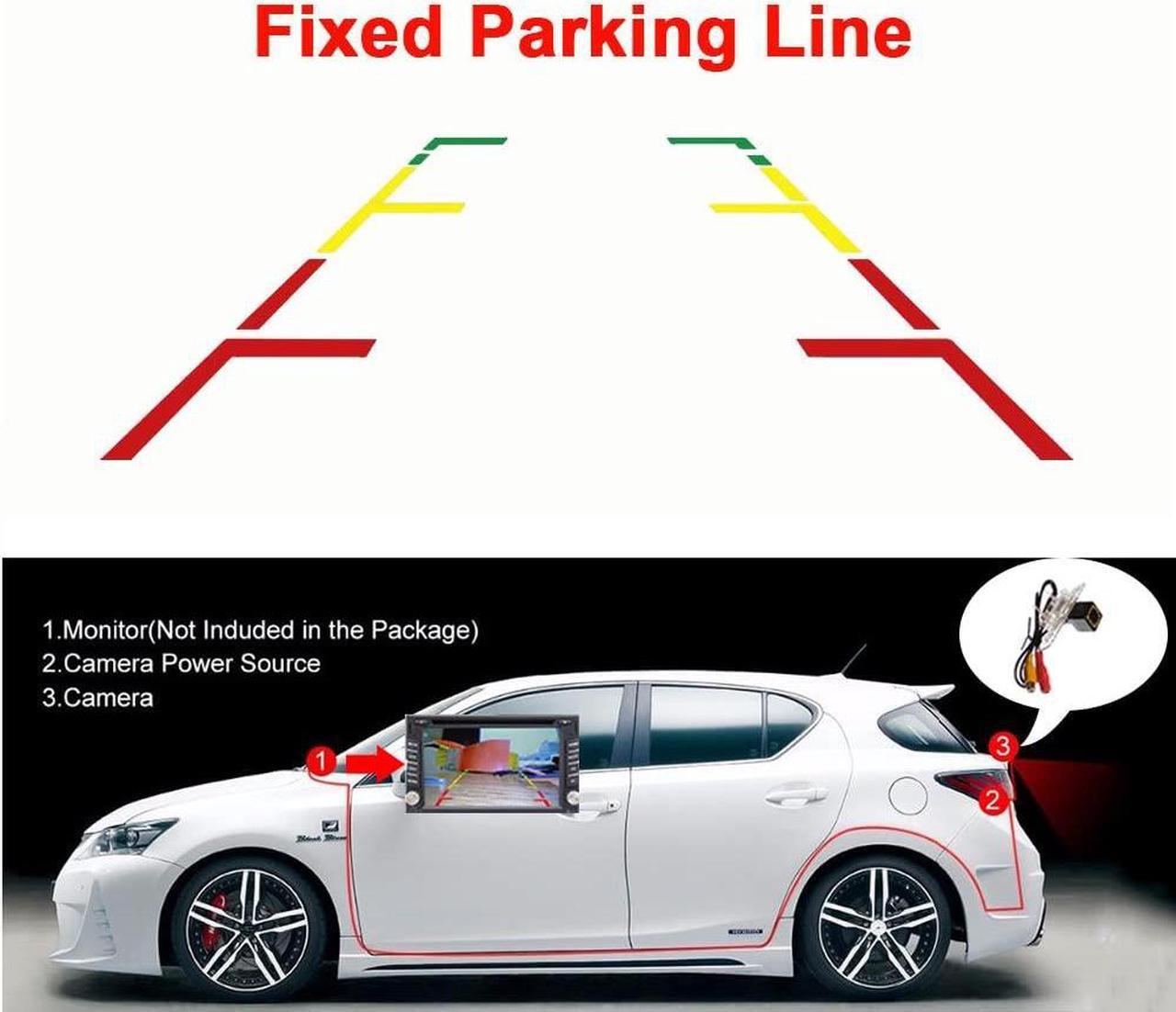 Alt view image 2 of 5 - Vlicevrn HD Full Vehicle Car Rear View Camera Dynamic Trajectory Tracks Line Night Vision Backup Parking Camera for Nissan Versa Tiida Livina Pulsar Latio Fairlady Z 350Z 370Z GT-R (R35) Leaf