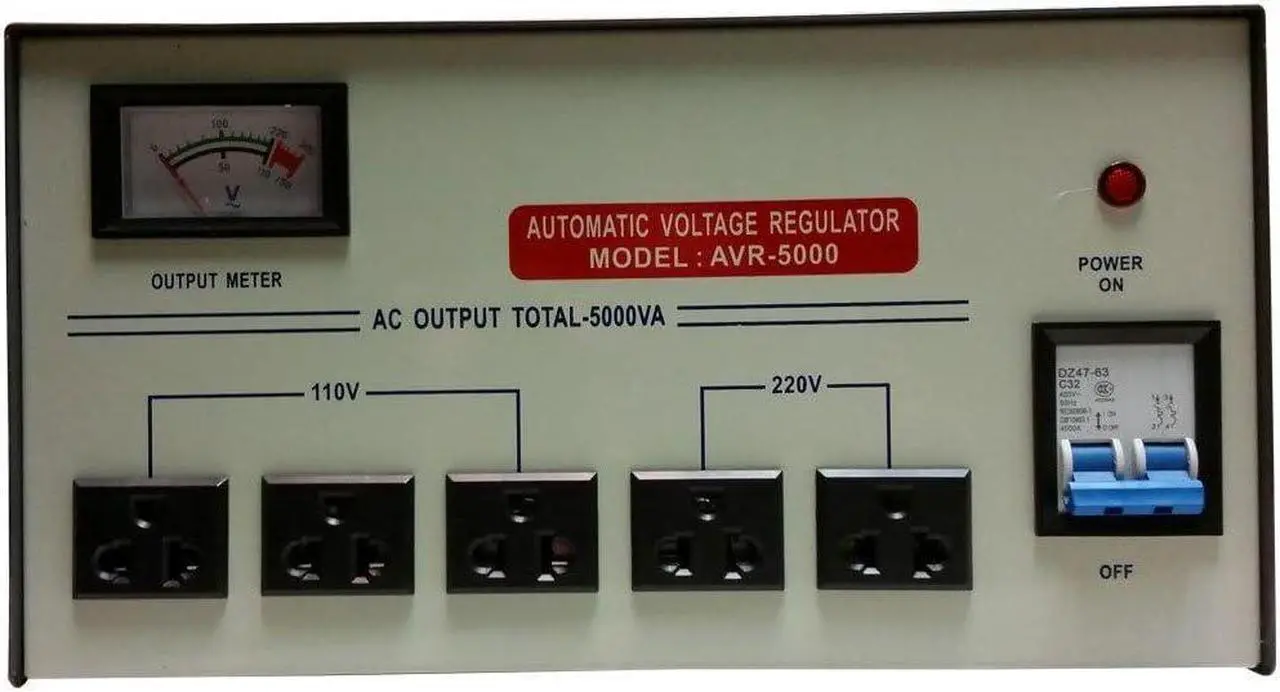Alt view image 2 of 3 - WGC 5000 Watt Step Up/Down Voltage Converter Transformer AVR-5000, 5 Year Warranty, Fuse Protection and Automatic Voltage Regulator - Two Way Transformer - 110 to 220 V or 220 to 110 V (5000 WATTS)