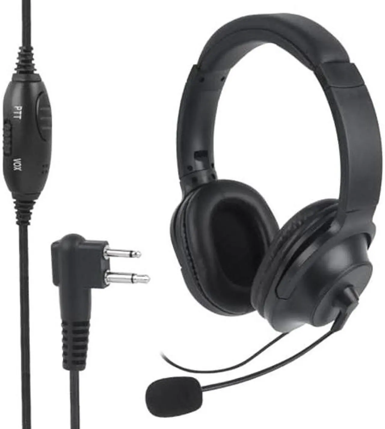 Main image of WODASEN Noise Cancelling Overhead Headset with Boom Mic PTT VOX Microphone Push to Talk Headphone 2 Pin Walkie Talkie Earpiece for Motorola CP200D CLS1410 RDM2070D BPR40 RDU4100 RDV5100 Two Way Radio