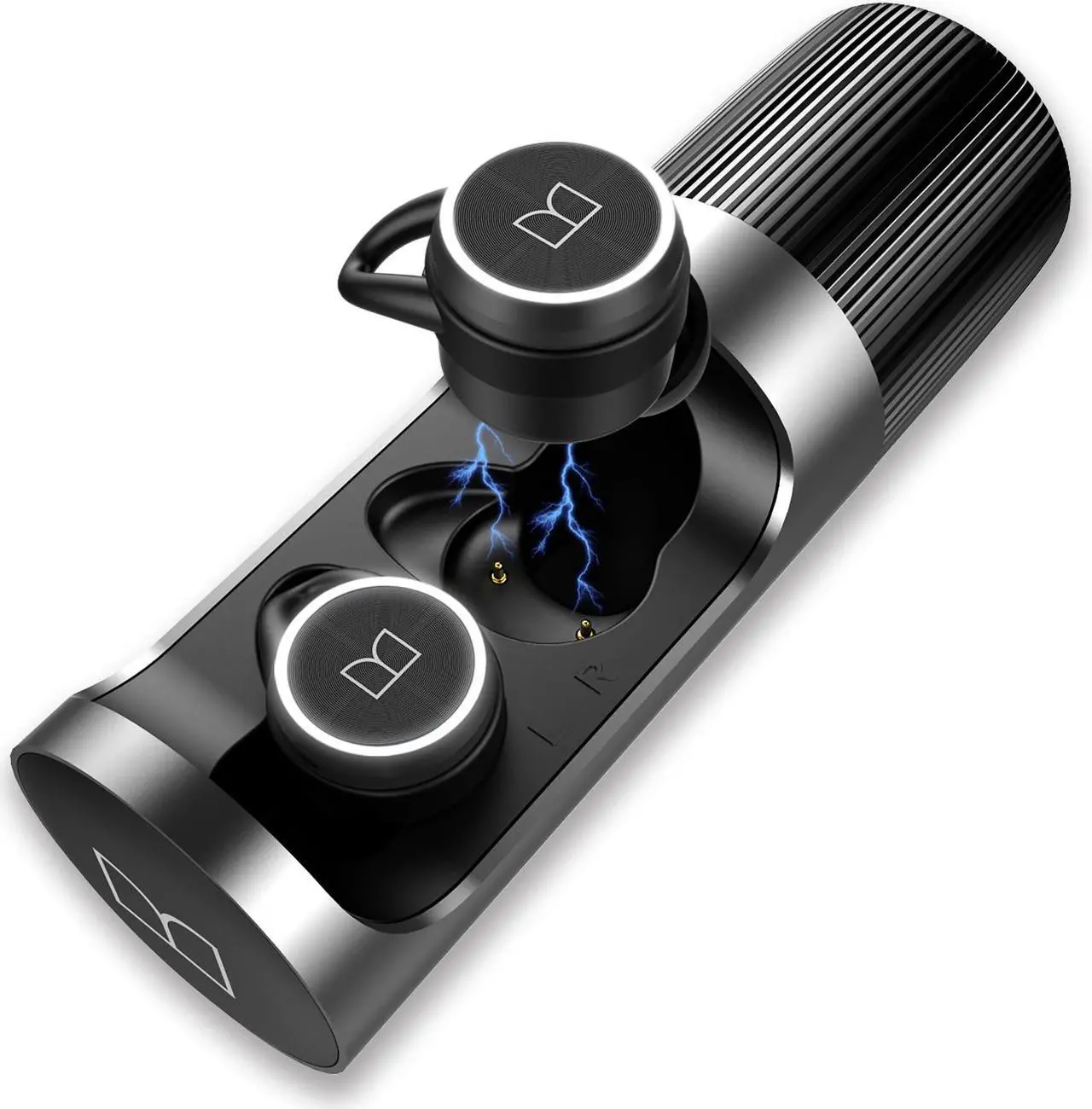 Main image of Monster Clarity 101 AirLinks Wireless Earbuds, Bluetooth 5.0 in-Ear Headphones with Charging Case, Stereo Earphones Deep Bass Sound, IPX5 Waterproof, Built-in Mic, Clear Call, Secure Fit for Sports