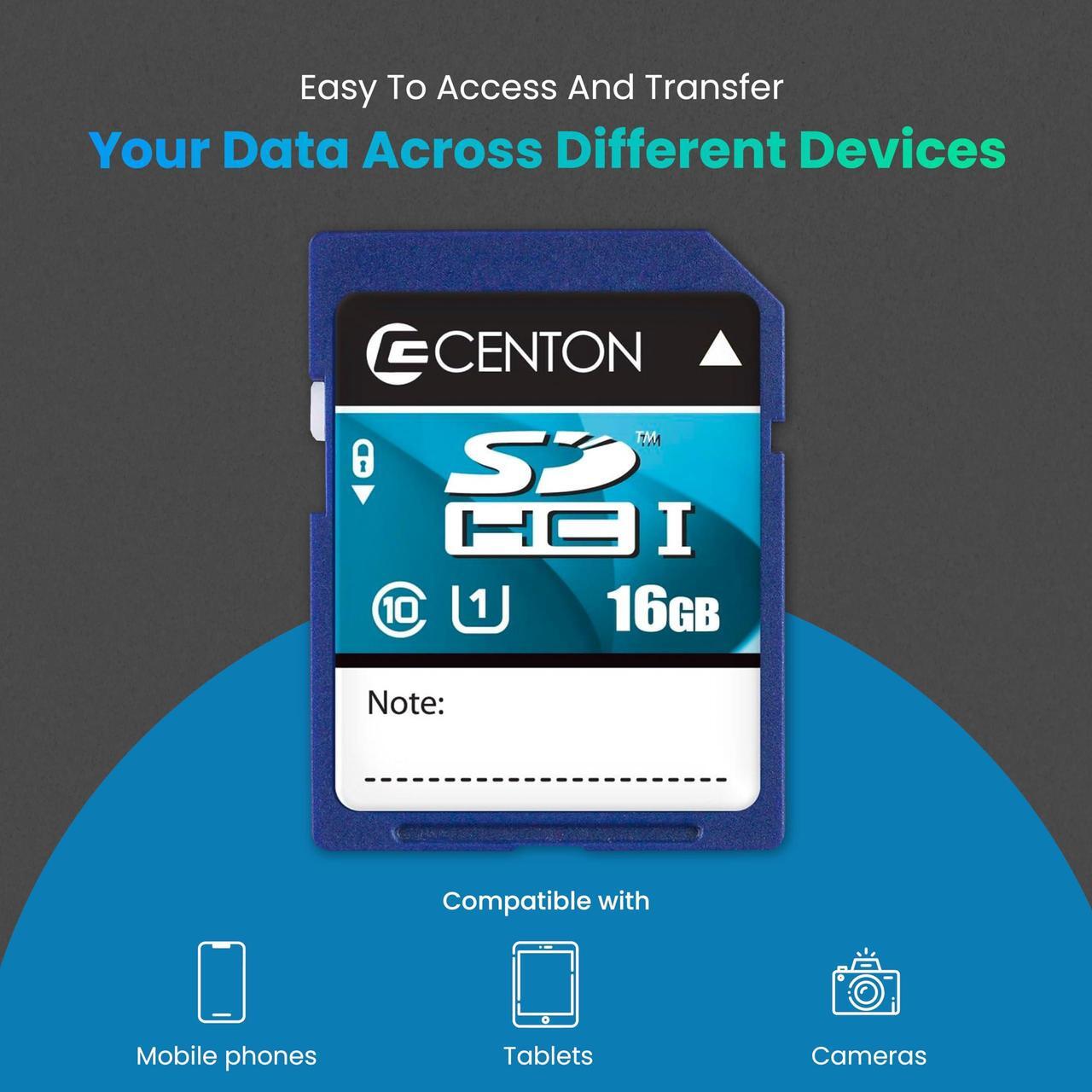 Alt view image 4 of 5 - Centon Electronics MP Essential SDHC Card, Ultimate Memory Card for Phones, Tablets, Cameras, and More, UHS1, 16GB, 5 Bulk Pack