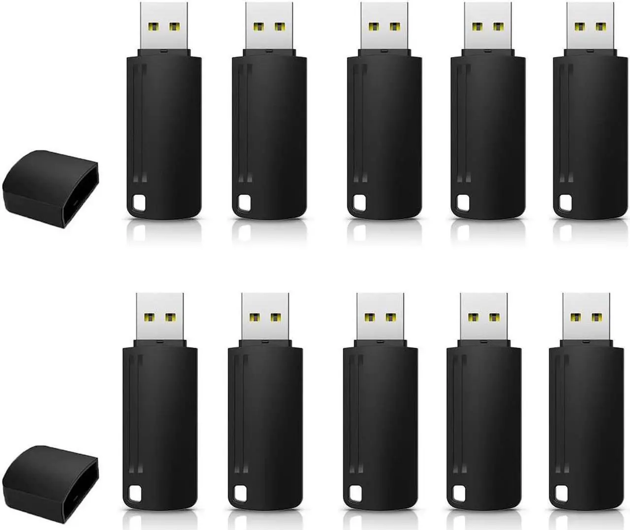 Main image of KEXIN 8GB Flash Drive Thumb Drive 10 Pack 8G USB Flash Drive Bulk Memory Stick with LED Indicator, Flash Drives Design in Snap Cap
