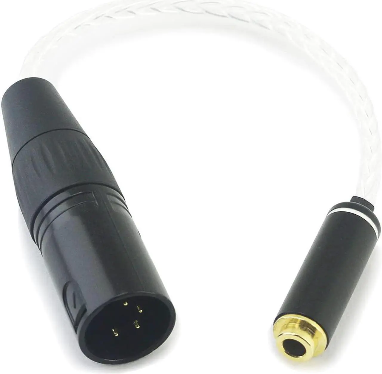 Main image of NewFantasia 4-pin XLR Balanced Male to 4.4mm Balanced Female Headphone Audio Adapter cable 8 Cores 6N OCC Copper Single Crystal Silver Plated Wire